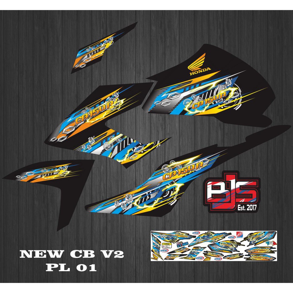 Striping cb150R 2017 - Stiker Decal new cb 2017 PL01