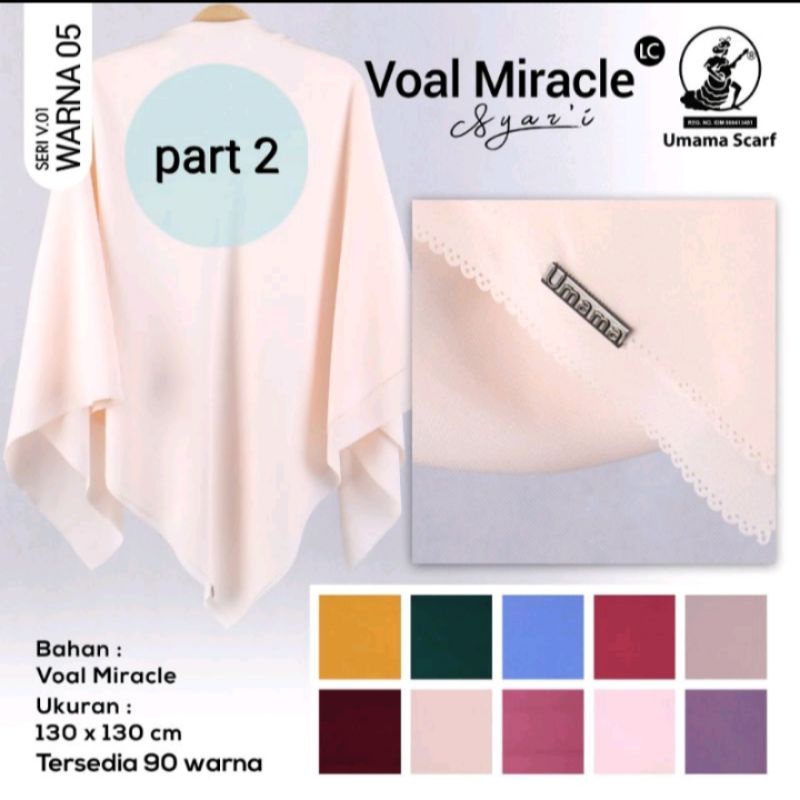 VOAL MIRACLE SYAR'I UMAMA JUMBO BEIGE IVORY