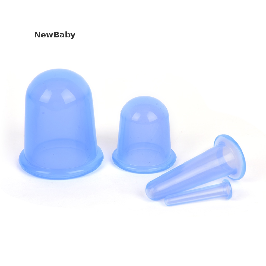 NewBaby 4 Pcs/set Health Care Body Anti Cellulite Silicone Vacuum Massager Cupping Cup ID