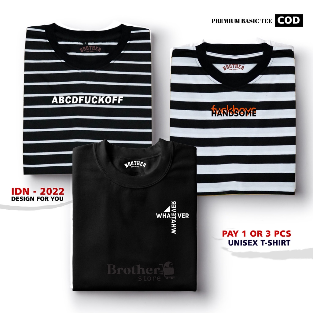 BUY 1 OR 3 PCS ( PROMO COD ) BROTHER STORE / Kaos Distro100% Catoon Combed 30s / Articel Whatever