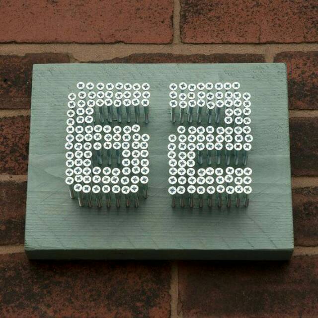 Nomor rumah unik - nomor rumah screw art - screw art number