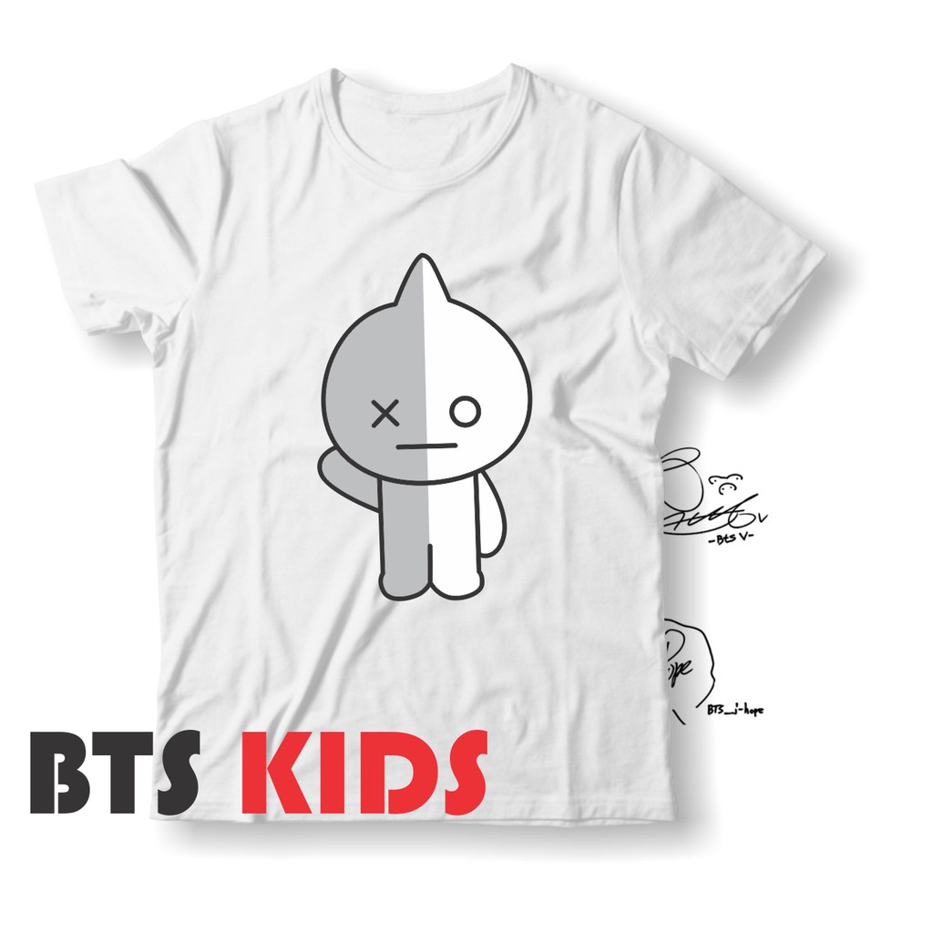 Baju anak BT21- Kaos BT21-BTS VAN-Usia 2-12 tahun terbaru-Kaos Anak Perempuan