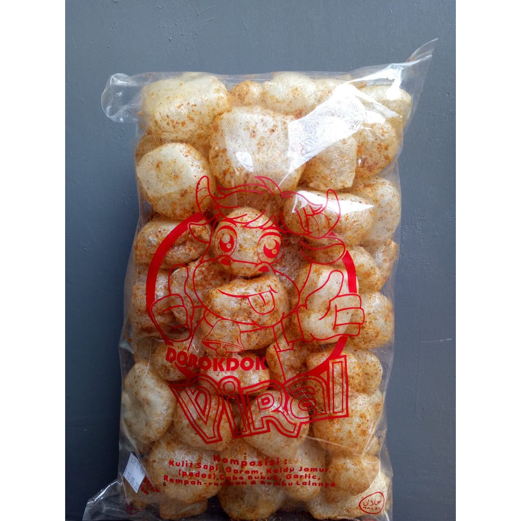 

Dorokdokviral/Kerupuk Kulit Non MSG Pedes Ukuran M