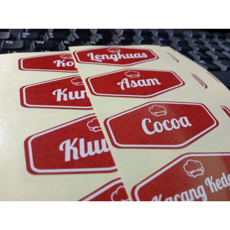 STIKER LABEL BUMBU DAPUR | STIKER CUSTOM MURAH