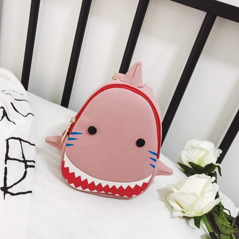 TAS ANAK MINI MODEL HIU KECIL LUCU | BACKPACK SHARK