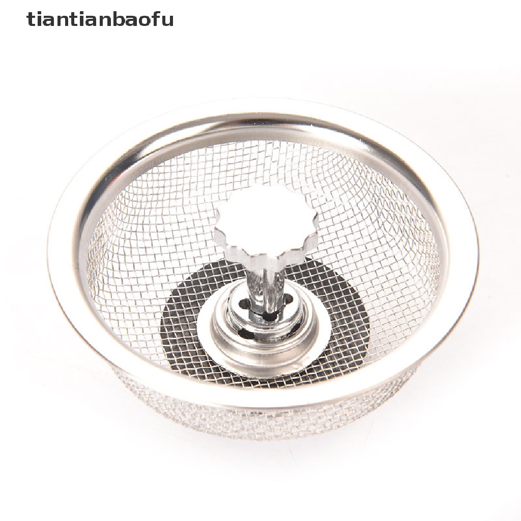 [tiantianbaofu] Stainless Steel Sink Strainer Waste Disposer Outfall Filter Hair Sewer Outfall Boutique