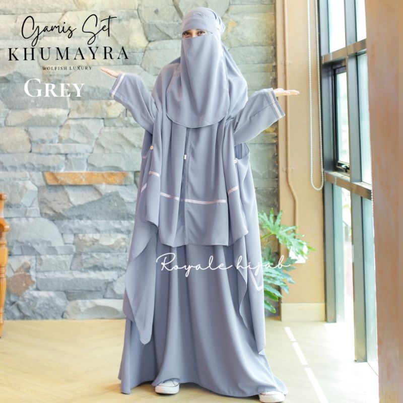 Khumayra syari|gamis cadar|gamis sunnah|gamis niqob|gamis syari|ori royale