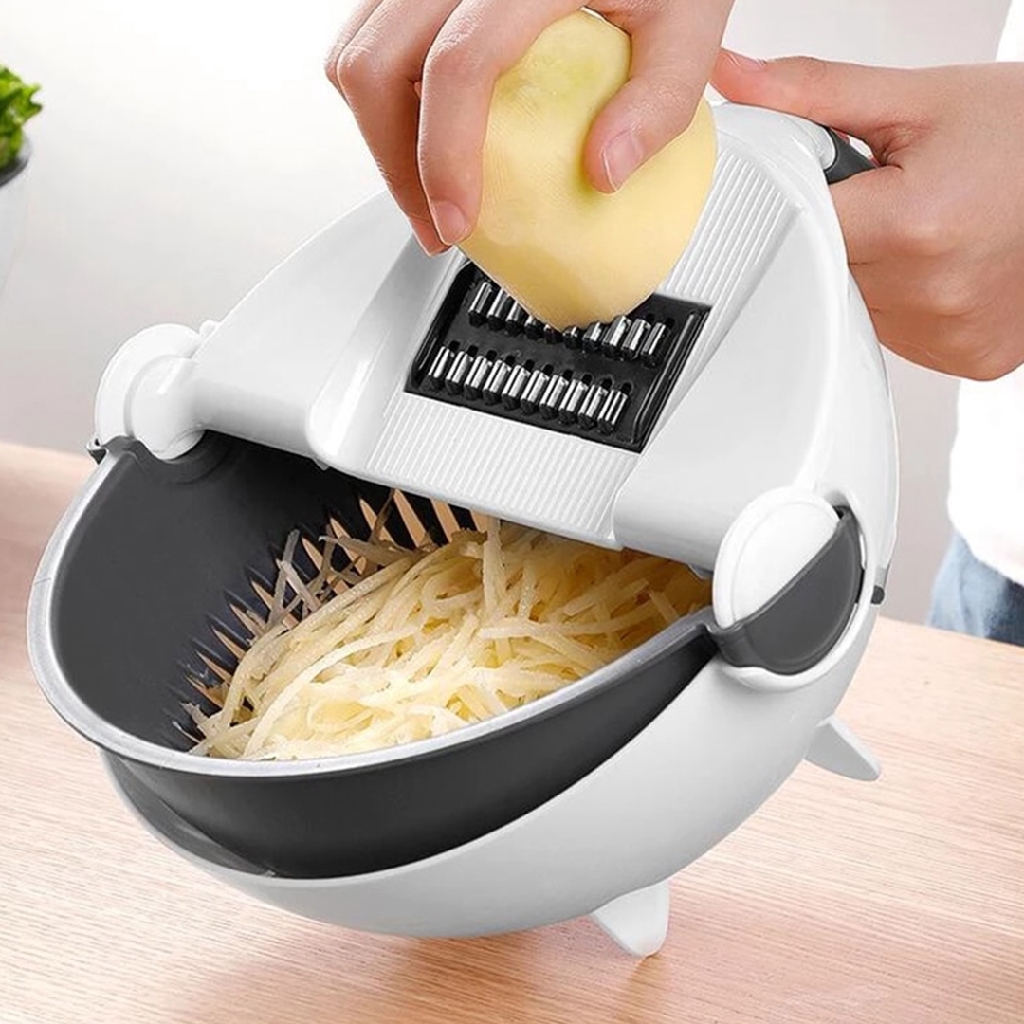 Parutan Serbaguna Untuk Sayuran Dan Mangkok Penampung VEGETABLE MAGIC SLICER DICER 9 IN 1