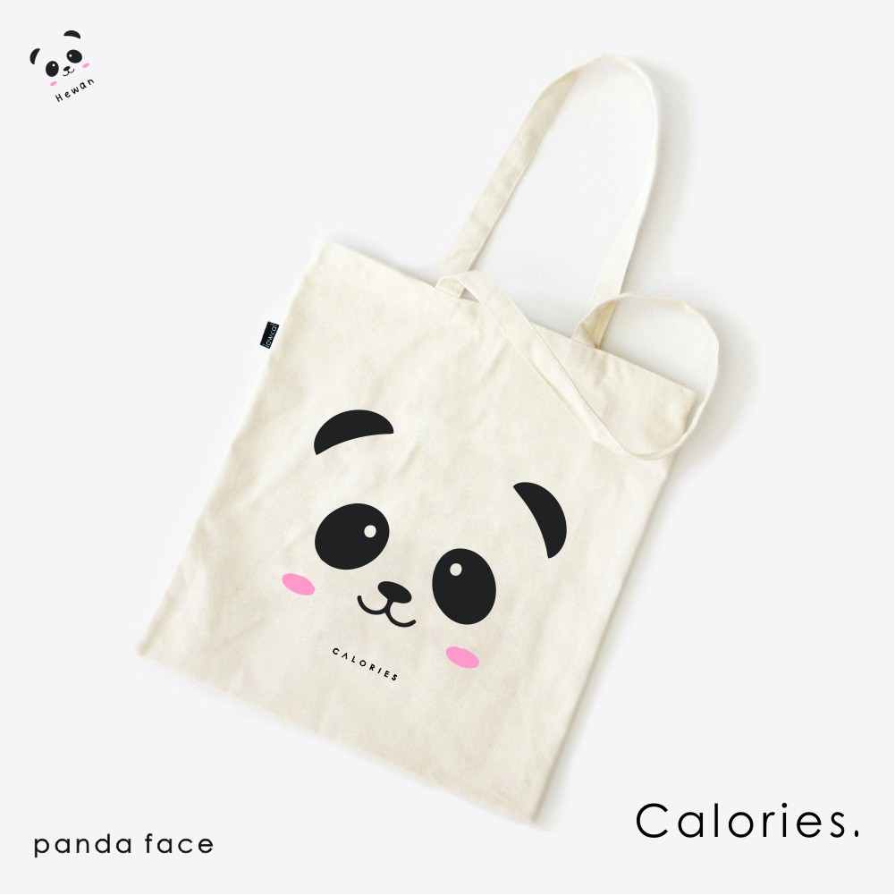 Totebag Lucu motif Hewan vintage klasik panda beruang polar bear #TOHW