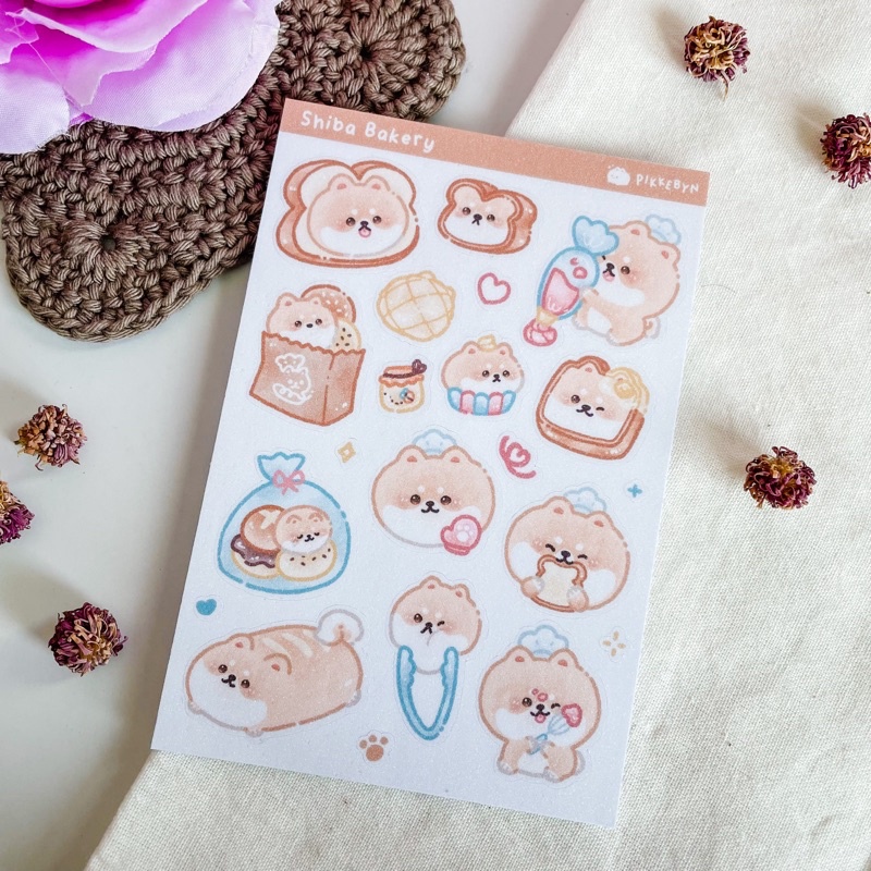 

PIKKEBYN Sticker Sheet - Shiba Bakery