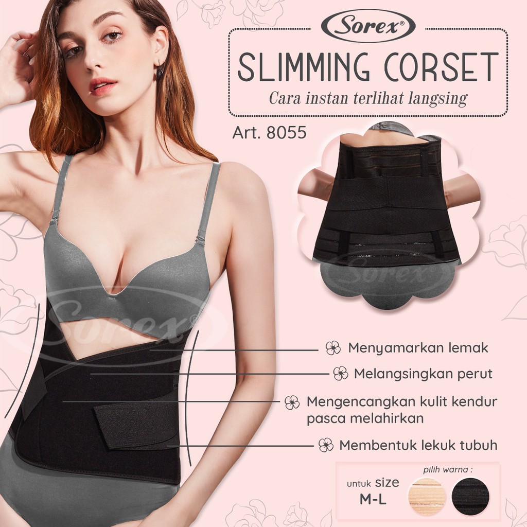 K313 - [Per 1 Pcs ] SETAGEN KORSET PELANGSING PERUT SOREX SLIMMING CORSET EXTRA SIZE FIT TO XXL