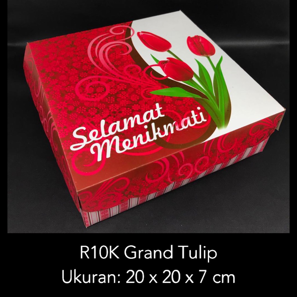 Dus Kue R10K Grand Tulip 20 x 20 x 7 /Dus Roti / Dus Nasi / Dus Kue /Dus Snack Ultah/ kotak kue/ snack box/ dos jajan/ kerdus kaca