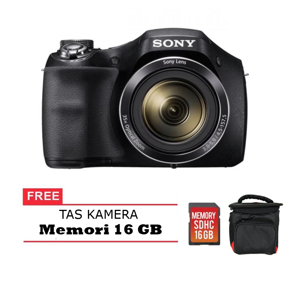 Sony DSC-H300 Digital Camera  Free Memori 16 GB dan Tas Kamera Promo