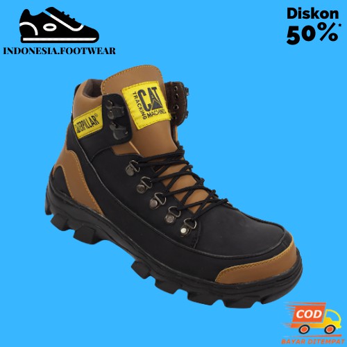 BAYAR DI TEMPAT !!! SEPATU BOOT'S PRIA CATERPILLAR ARGON SEPATU MBC UJUNG BESI SEPATU SAFETY WORK