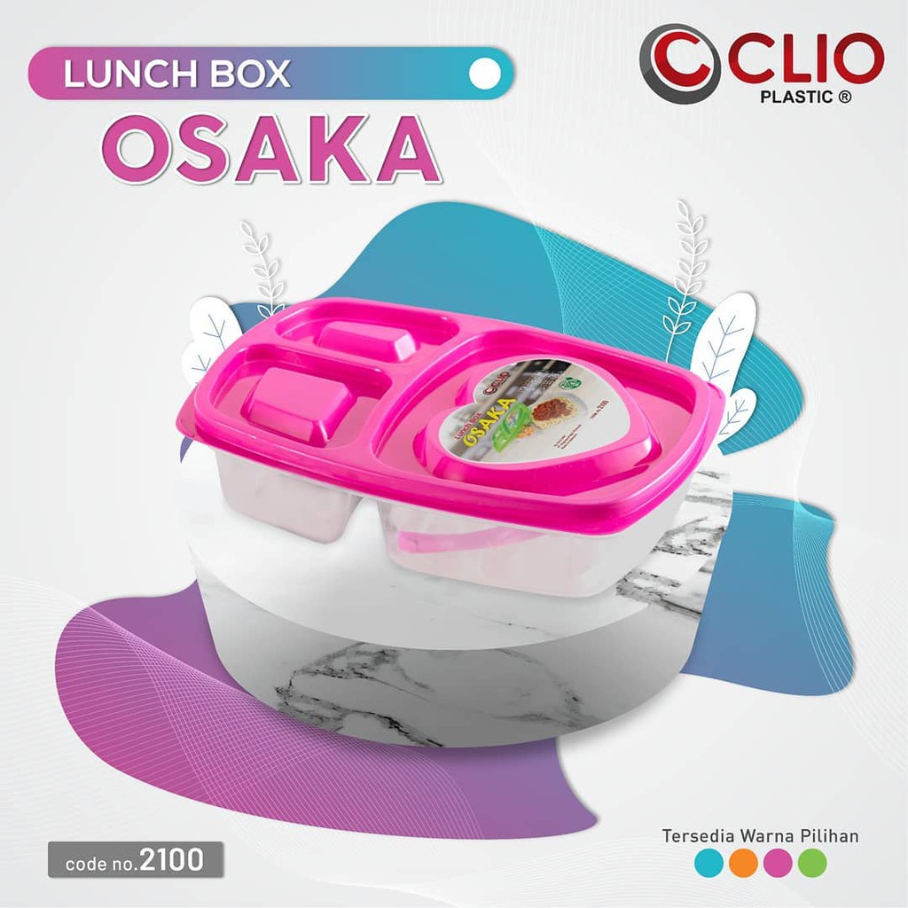 LUNCH BOX CLIO OSAKA /KOTAK MAKAN PLUS SENDOK 2100