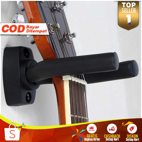 Perlengkapan Alat Musik SS 03 Bracket Hook Gantungan Dinding Gitar Mudah Dipasang Kuat Tahan Lama