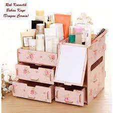 Rak Kosmetik Bahan Kayu CERMIN