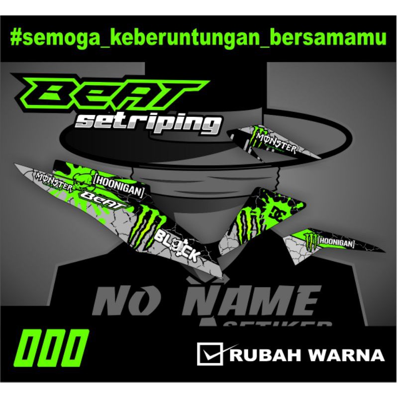 striping setiker stiker beat fi 2013-2015 (b18)  variasi - stiker motor honda setriping beat