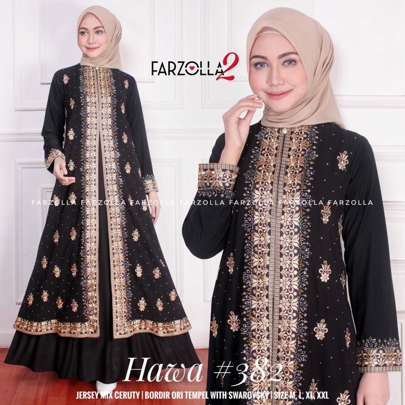 Abaya Turkey | Hawa #382 | Busana Arab Muslimah Original by Farzolla