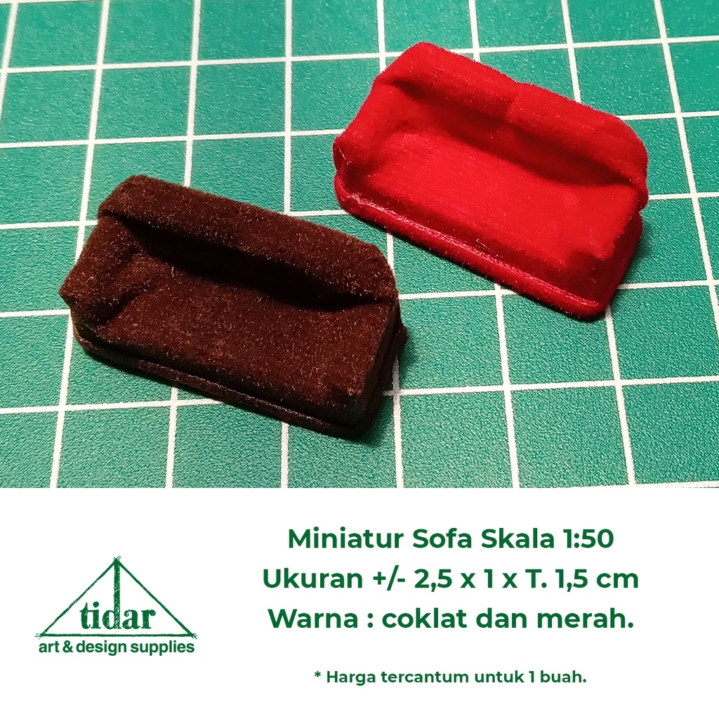 

[MR] HR - Miniatur Maket Sofa 2 Seat / Sofa Busa 2 Kursi skala 1:50