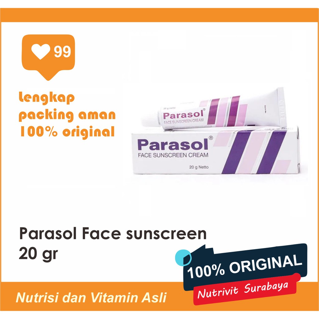 PARASOL FACE SUNSCREEN CREAM 20 GRAM