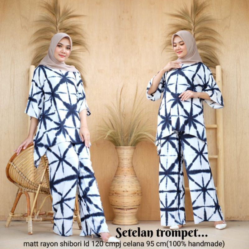 Setelan cp ONE SET SHIBORI || setelan batik kekinian
