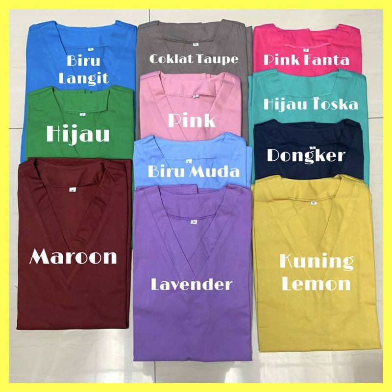 Baju Oka Lengan Panjang / Baju Jaga Maroon Biru Hijau / Baju Dokter
