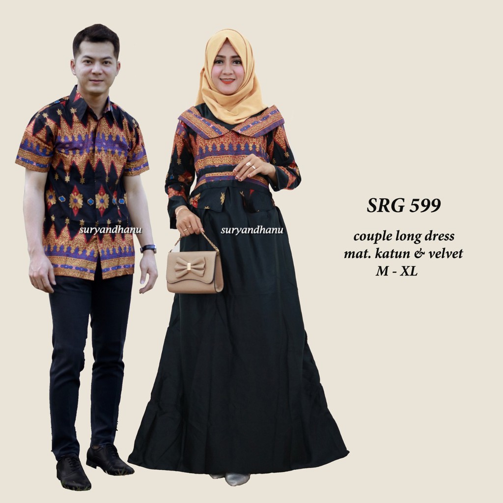 BAJU BATIK COUPLE MODEL GAMIS KATUN PRADA MASA KINI SRG 599