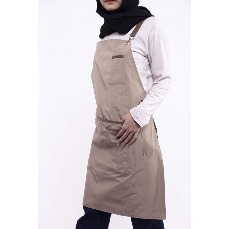 Apron celemek koki babershop cheff koki premium [ free msker ]