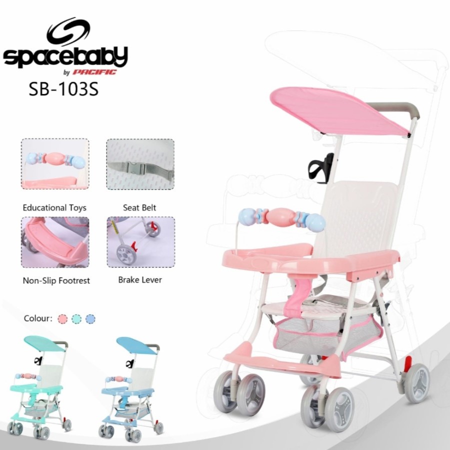 SPACEBABY SB 103S BABY CHAIR  STROLLER   Baby Walker  / KURSI MAKAN DORONG /SB103 S SB103S SB 103 S KURSI STROLLER MEJA MAKAN SPACE BABY