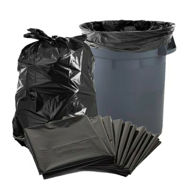 plastik sampah hitam besar ukuran 80x100 trash bag