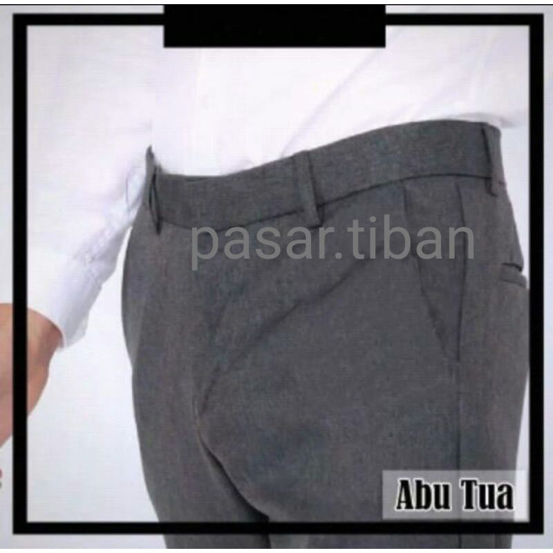 Celana kantor pria Celana jumbo slimfit bahan woll (39 - 44)