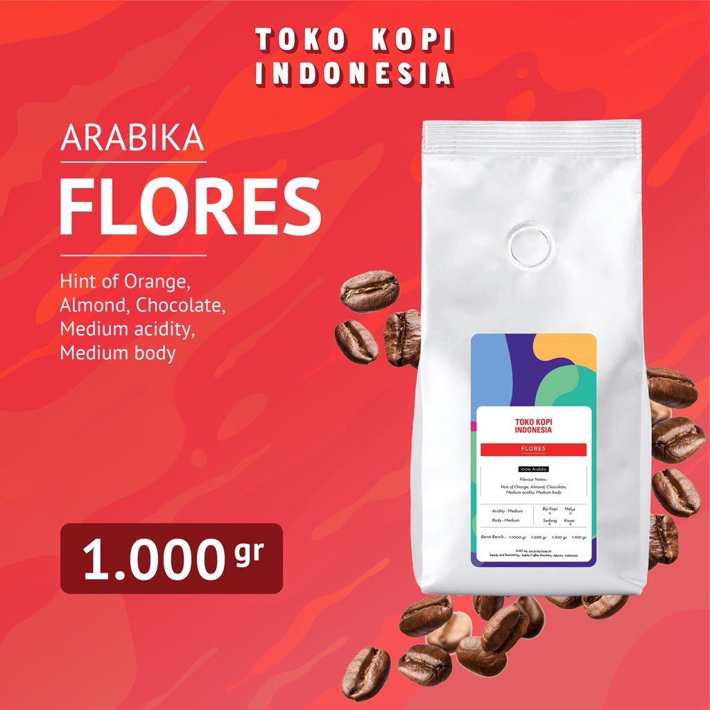 

Kopi Arabika Flores Bajawa Arabica Coffee Roast Beans 1Kg Biji Bubuk