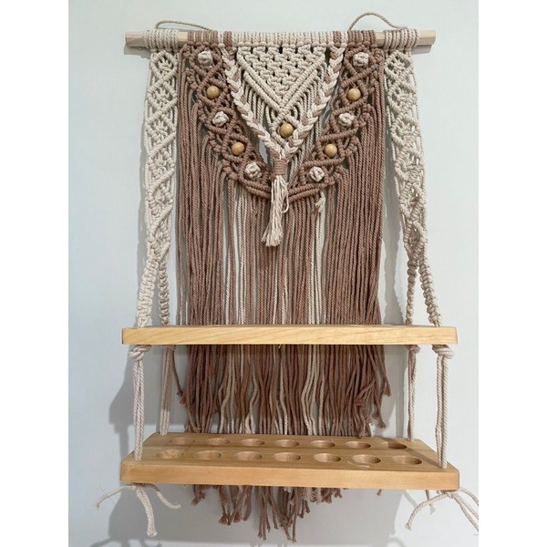 (READY STOK) macrame rak kayu susun/ Macrame Ambalan (AMB 009)