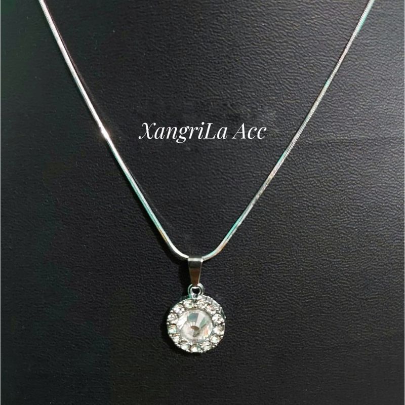 Kalung Wanita Permata / Kalung Liontin Wanita Permata Satu Bening