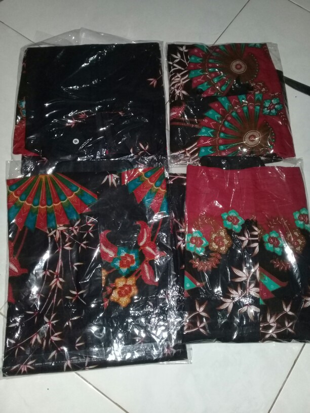 Batik Couple Keluarga Sania Ruffle Ori Ndoro Jowi Dnt Kipas