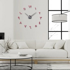 (MAINANKYU) Jam Dinding DIY Giant Wall Clock Quartz Creative Design - S031 - BLACK