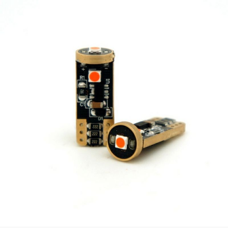 Lampu LED T10 Autovision Merah Bohlam T10 LED Canbus Red Lampu Senja
