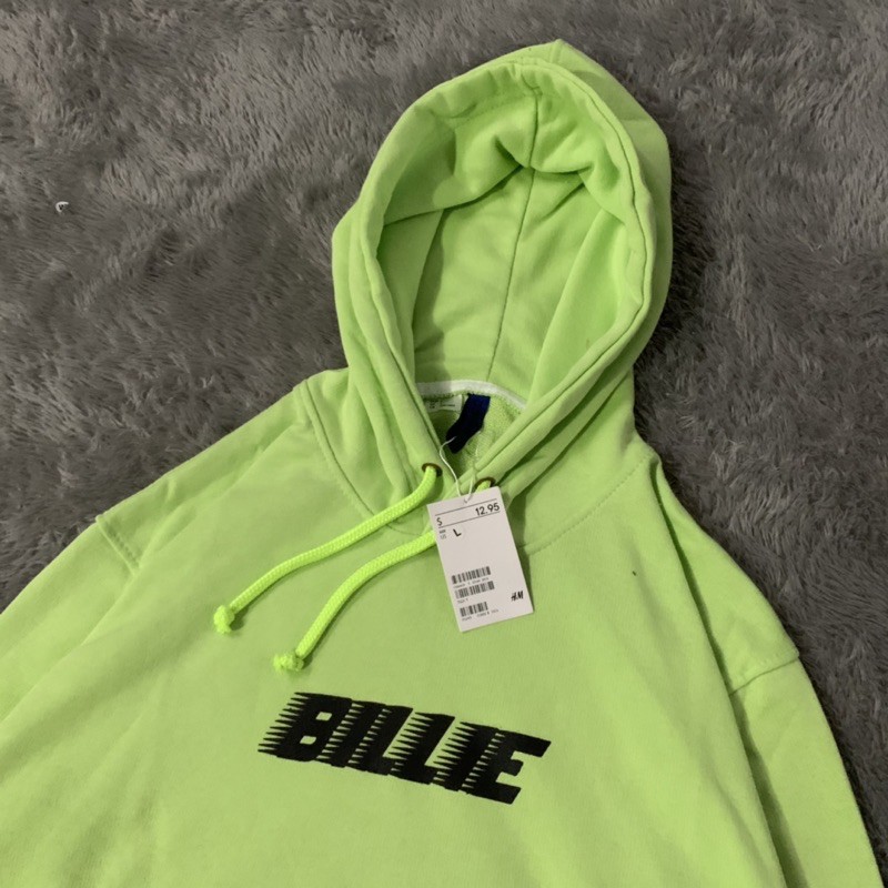 Sweater Hoodie H&amp;M Billie Eilish Light Green Fulltag &amp; Lebel