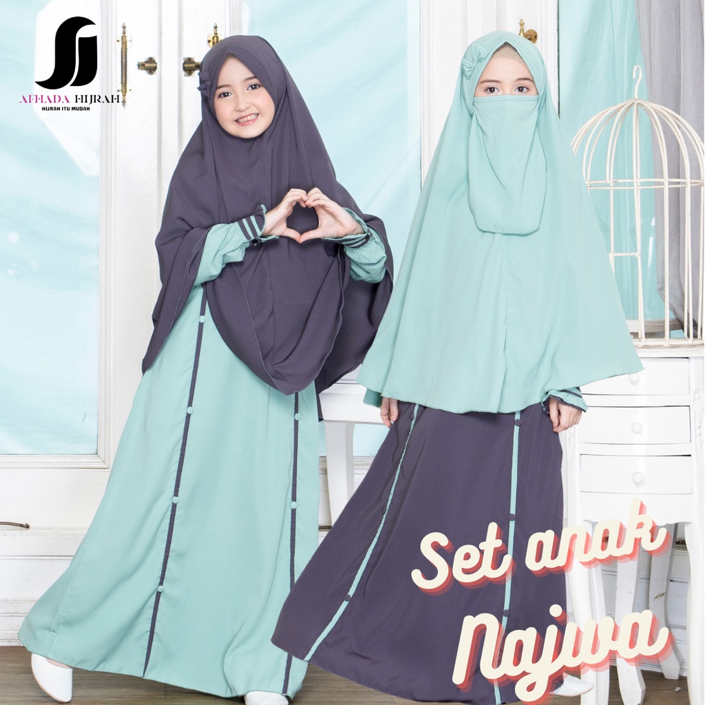 Gamis anak najwa terbaru baju dan hijab instan syari free niqab