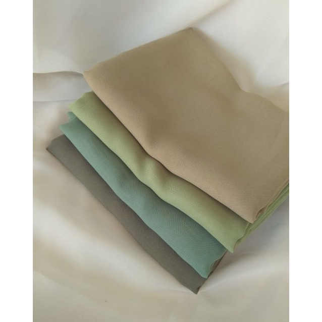 segiempat bella premium Ori Aishii Scarf, bella square, Sage green,segiempat polos sage green,hijau 