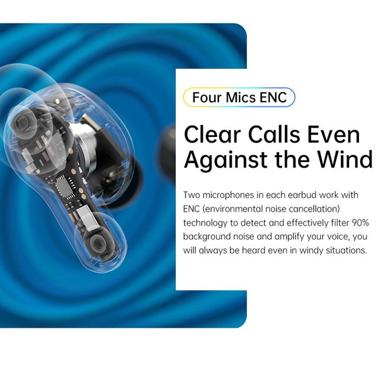 [MiT㊓] 1MORE Omthing AirFree Plus True Wireless Headphones ENC Noise Cancelling Bluetooth 5.2 Smart 