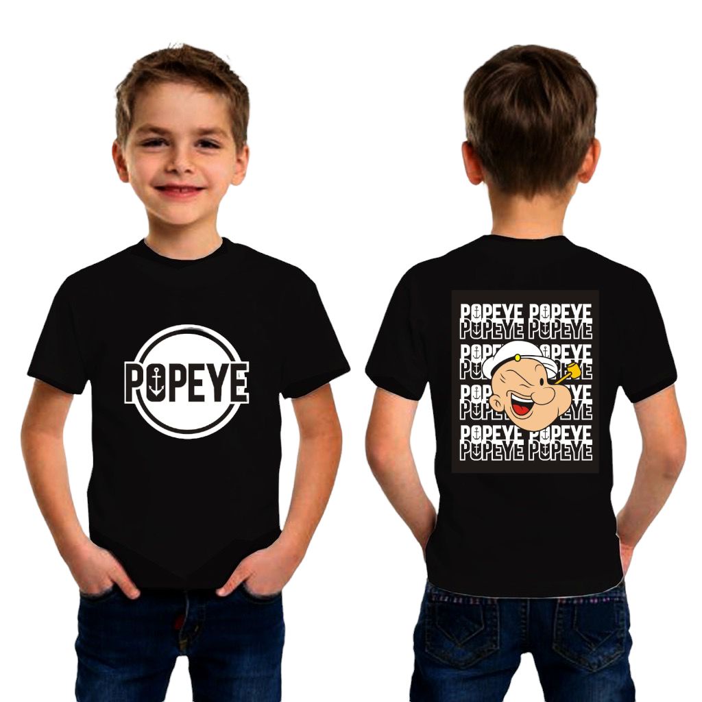 Jikialiang - KAOS ANAK LAKI LAKI &amp; PEREMPUAN USIA 1-8 TAHUN GAMBAR POPEYE