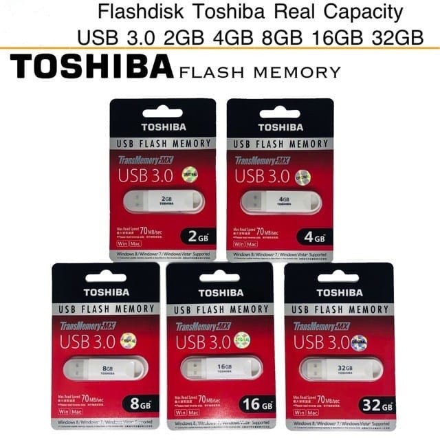 Flashdisk TOSHIBA 2GB 4GB 8GB 16GB 32GB 64GB OEM Flash Drive Disk Win &amp; Mac