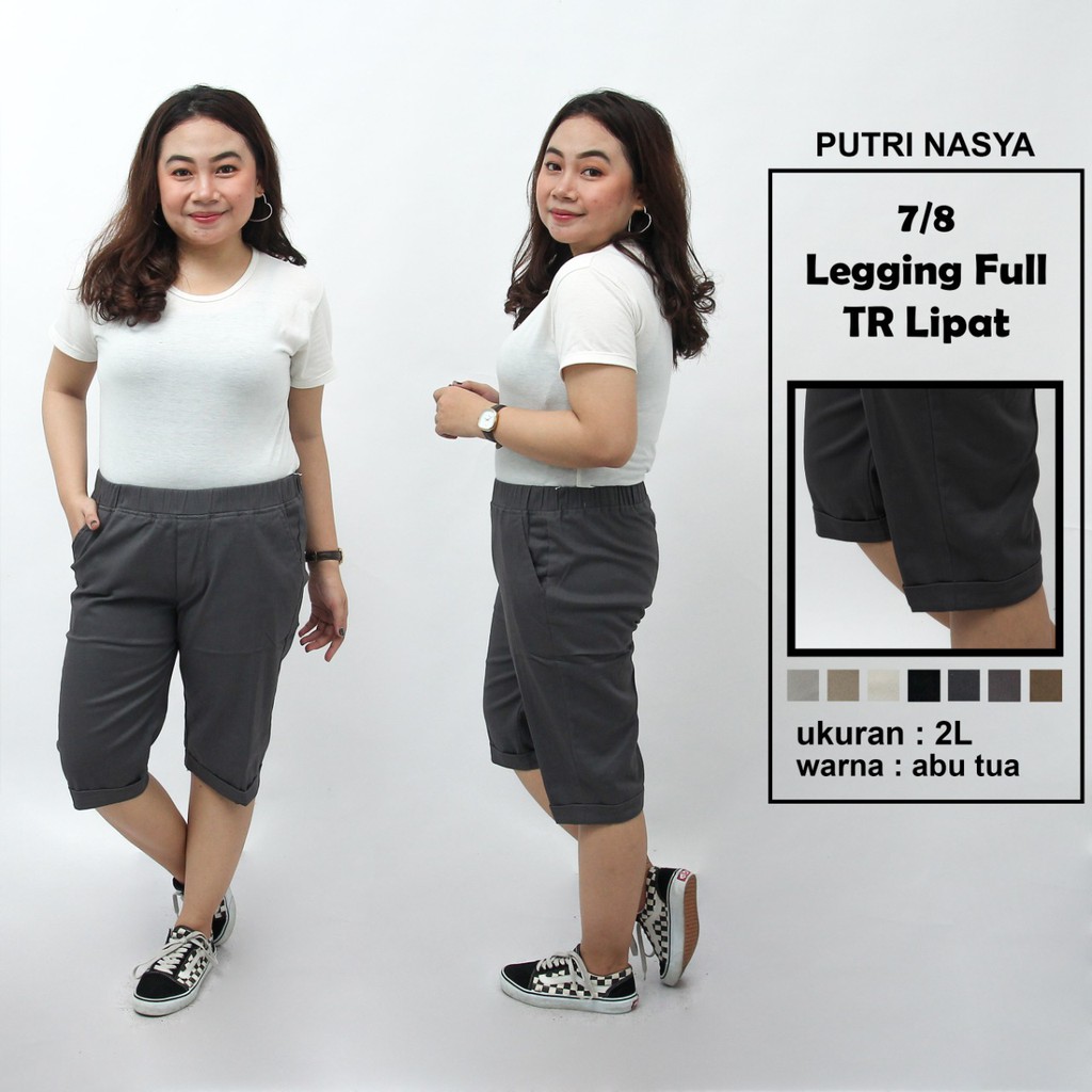 Celana 7/8 jumbo L full TR / baggy pant jumbo / celana pendek model 8L-6L-5L-4L-2L-XL-S fit to L