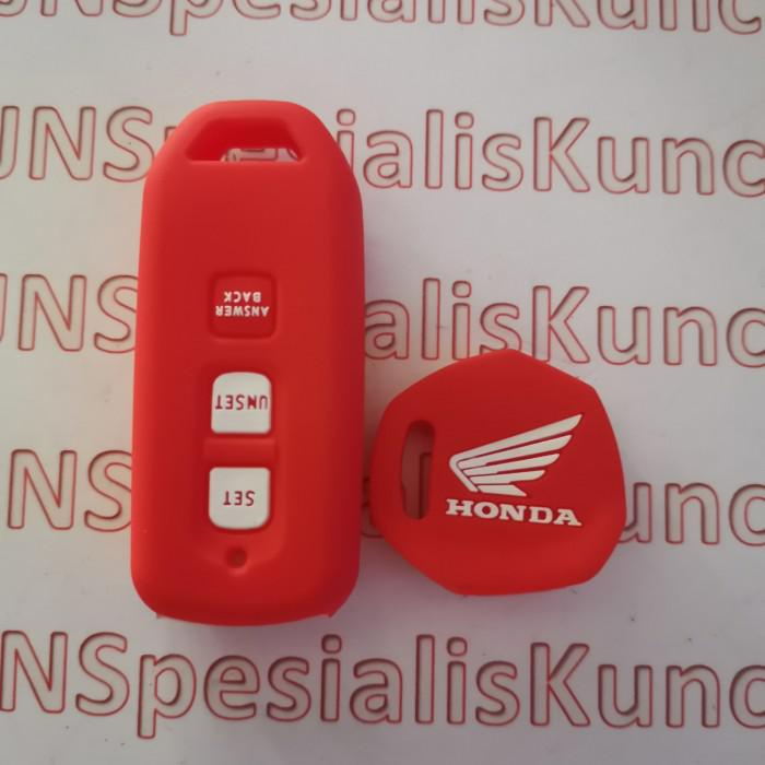 Victoria/ Silicon Kunci & Remote Honda Scoopy 2017 - Merah