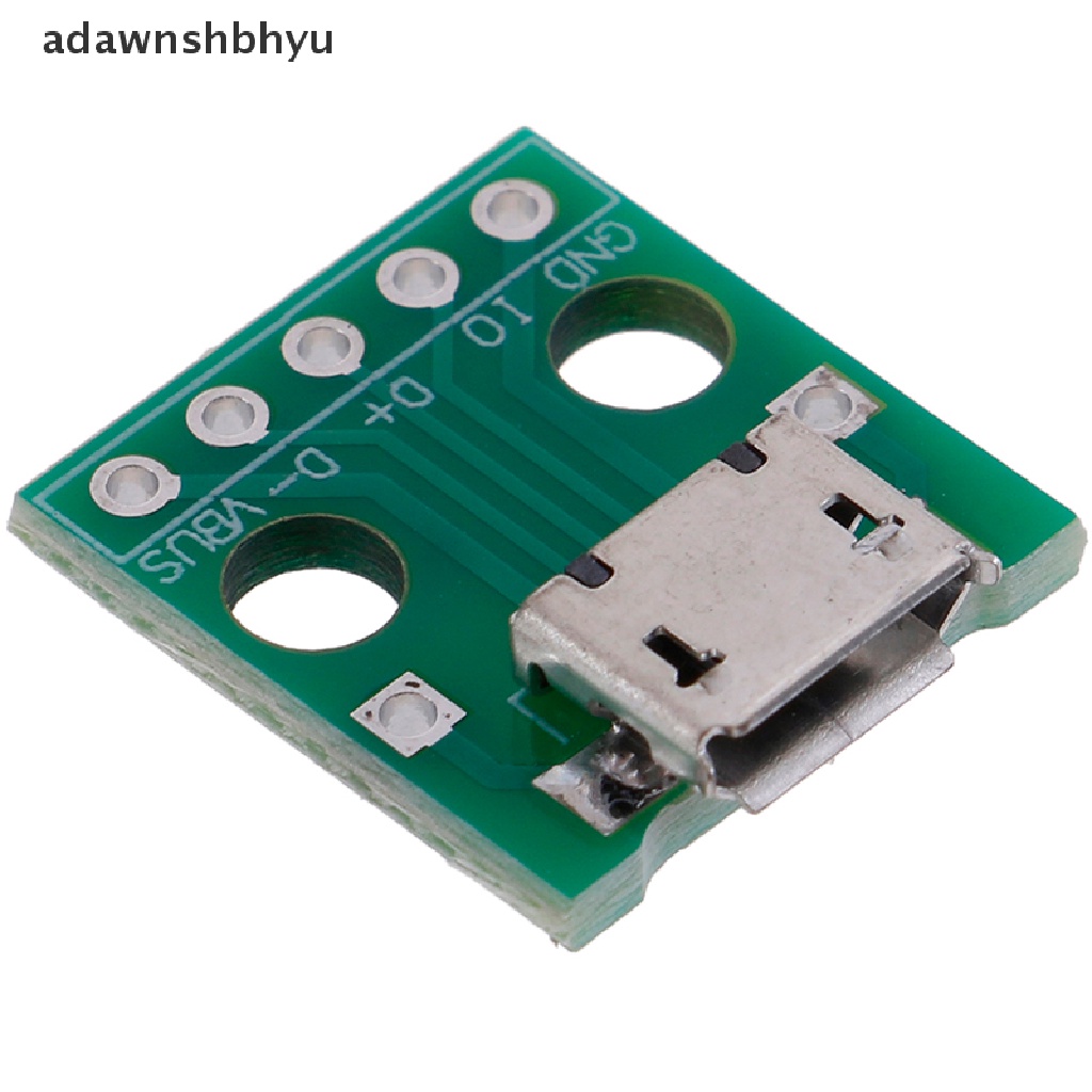 Adawnshbhyu 10Pcs Adaptor MICRO USB to DIP 5Pin Female Connector PCB Converter Board