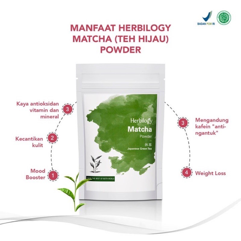 HERBILOGY MATCHA / TEH HIJAU JEPANG POWDER 100Gram