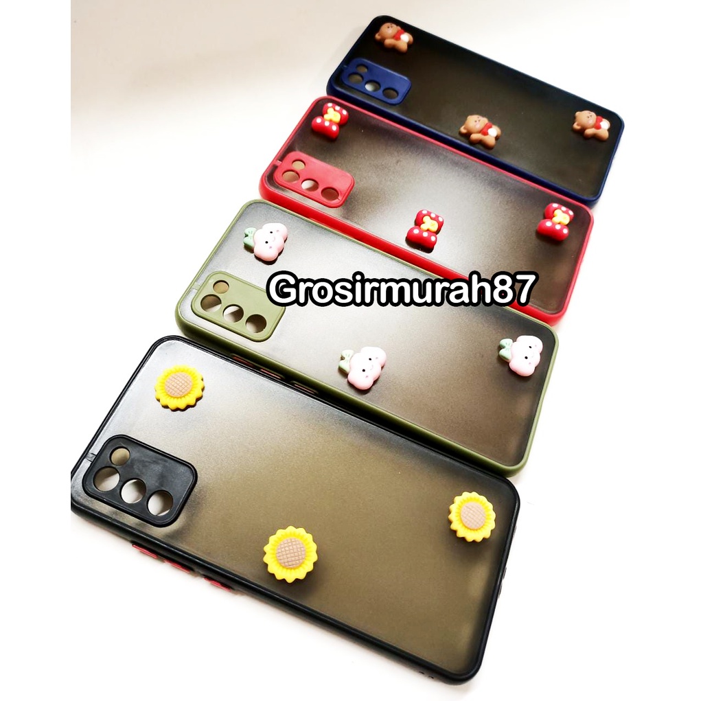 candy macaron softcase case tebal kondom hp samsung a02s Pink maroon kuning hitam navy