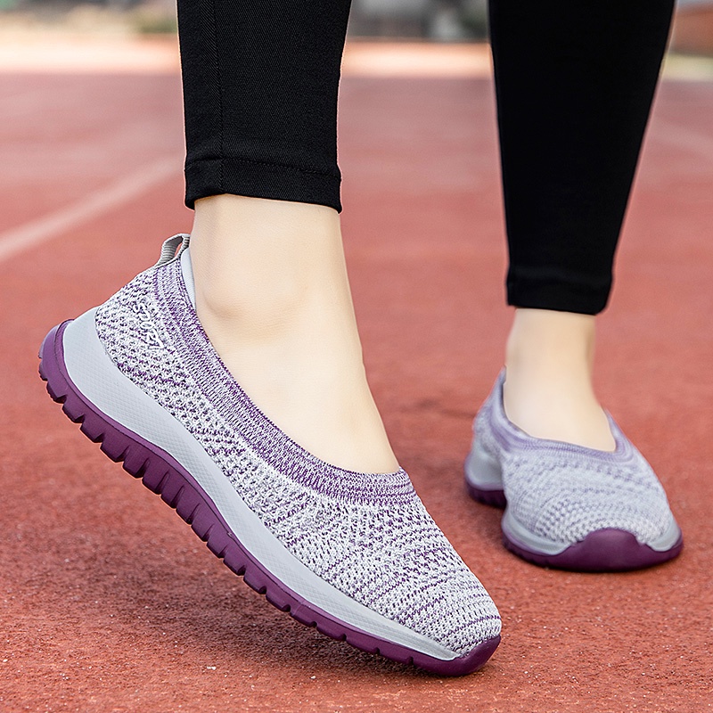 FOKU Sepatu Wanita Santai Sepatu Sneakers Wanita Sepatu Slip On Wanita Terbaru